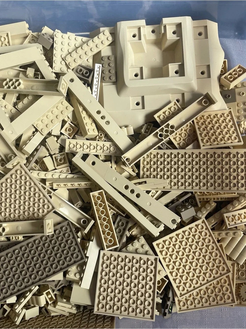 3+ Pounds Biege Lego Pieces, Assorted Pieces